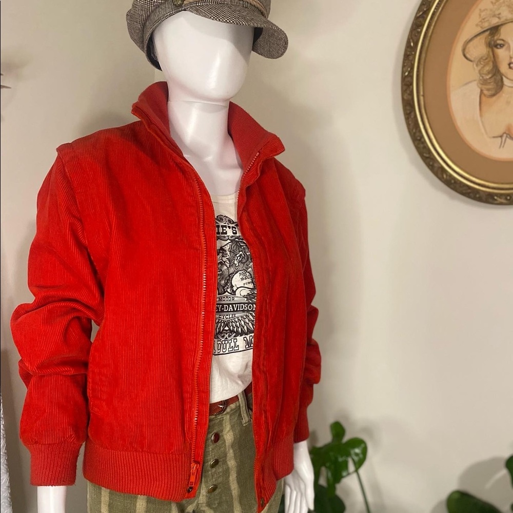 Vintage red corduroy jacket/vest size Medium
